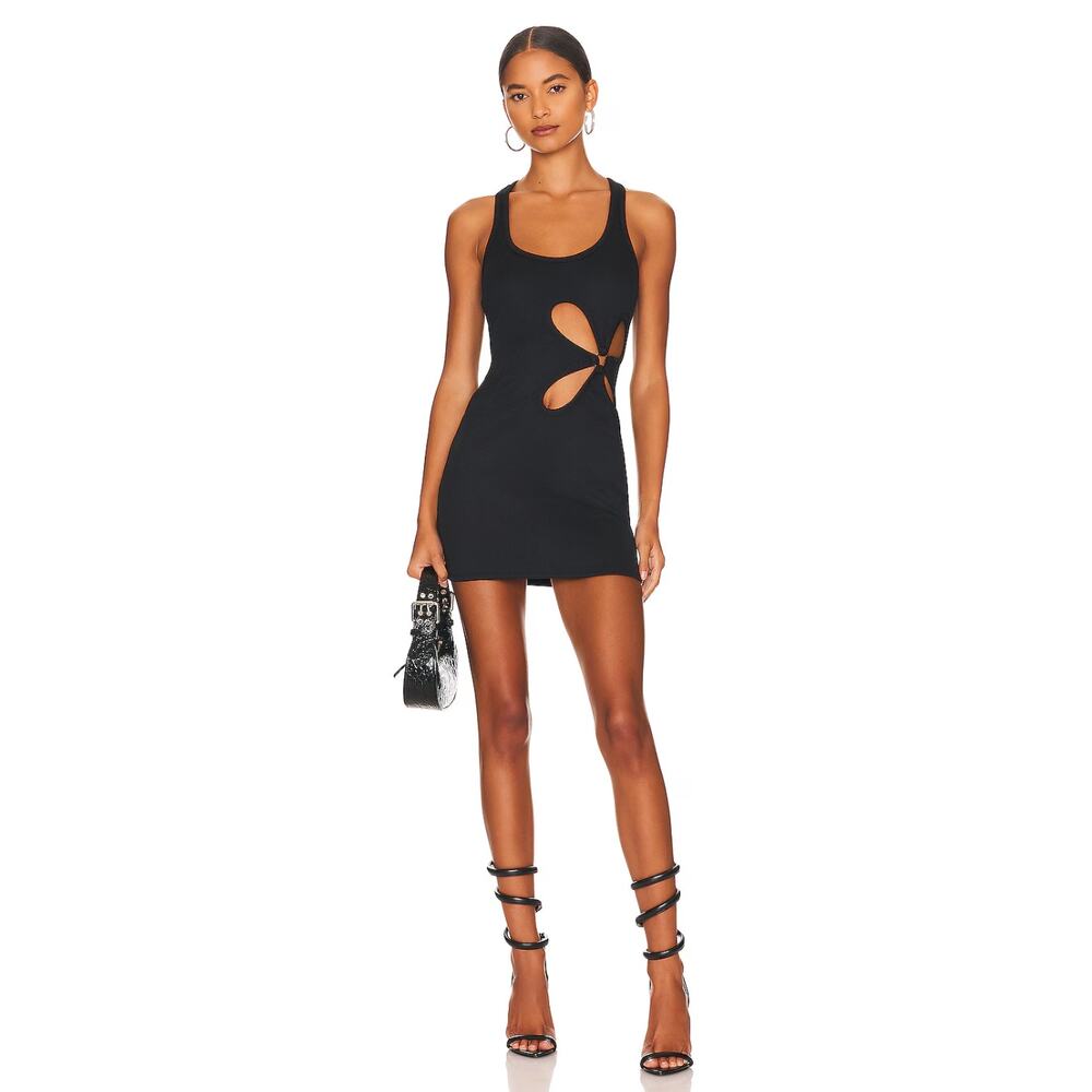 h:ours black cutout Sammy Mini Dress